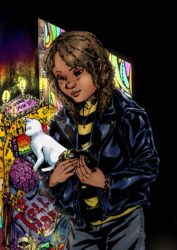 The Girl her Cat and the Mailbox (Zone Rats  Art Show and MCR Fanzine)